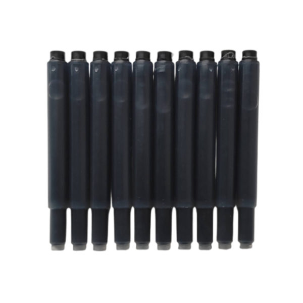 Pack de 10 cartouches d’encre Deluxe noires pour stylos plume A&W
