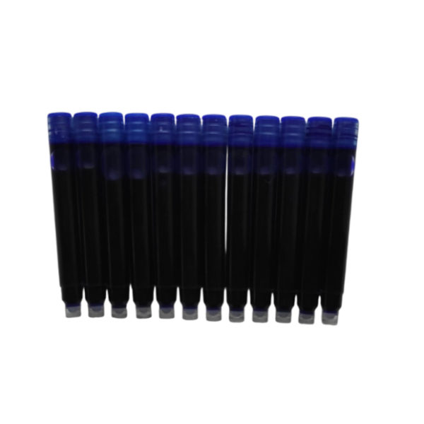 Pack de 12 cartouches d’encre fines bleu royal pour stylos plume Wenliang