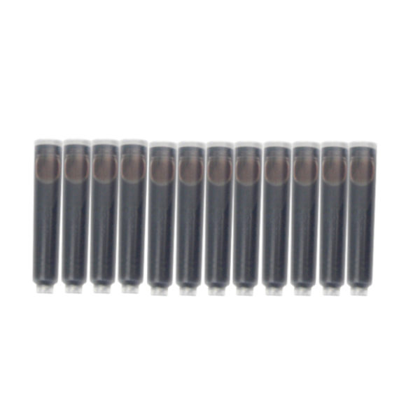 Pack de 12 cartouches d’encre marron pour stylos plume A&W