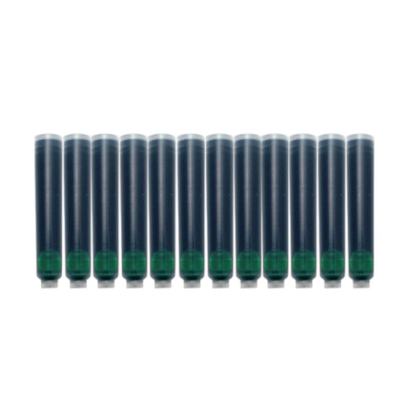 Pack de 12 cartouches d’encre vertes pour stylos plume A&W