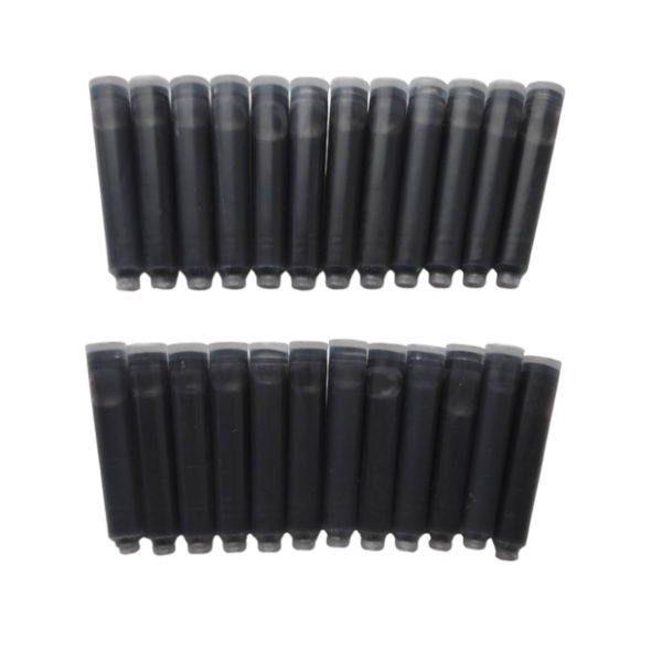Pack de 24 cartouches d’encre bleu-noir pour stylos plume A&W