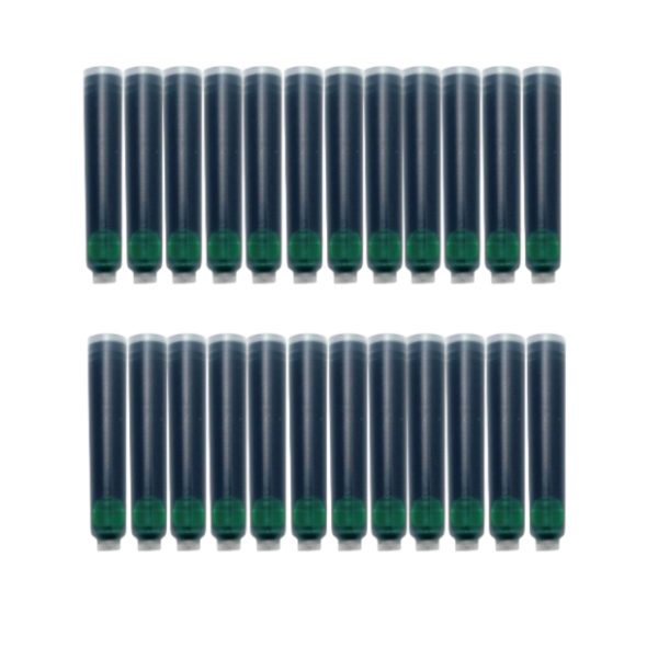 Pack de 24 cartouches d’encre vertes pour stylos plume A&W