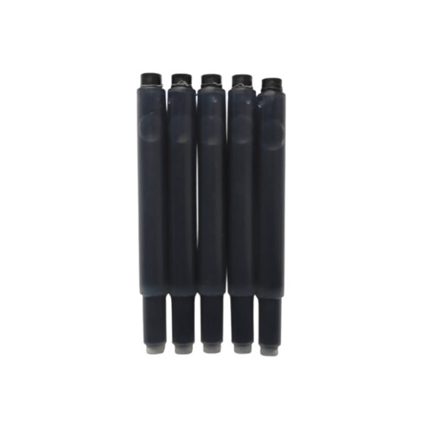 Pack de 5 cartouches d’encre Deluxe noires pour stylos plume A&W