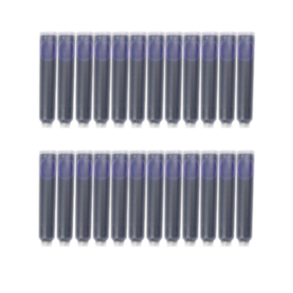 Pack de 24 cartouches d’encre violettes pour stylos plume Ensso